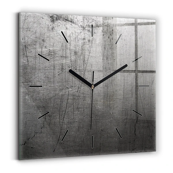 Wanduhr modern quadratisch Metallwand