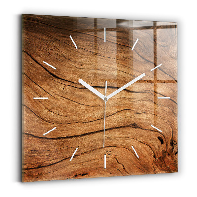 Wanduhr quadratisch mit motiv Altes Holz