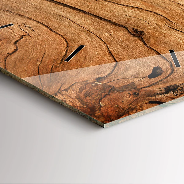 Wanduhr quadratisch mit motiv Altes Holz