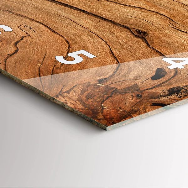Wanduhr quadratisch mit motiv Altes Holz