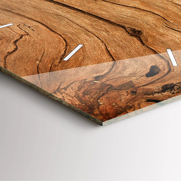 Wanduhr quadratisch mit motiv Altes Holz