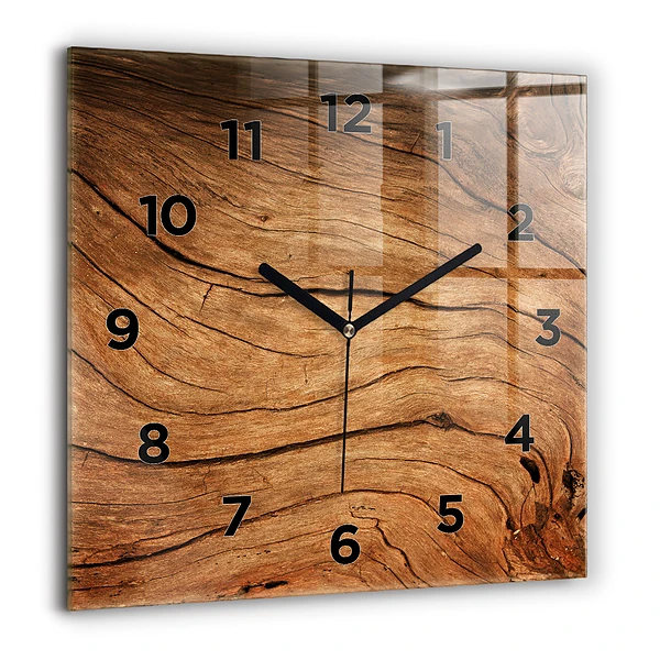 Wanduhr quadratisch mit motiv Altes Holz