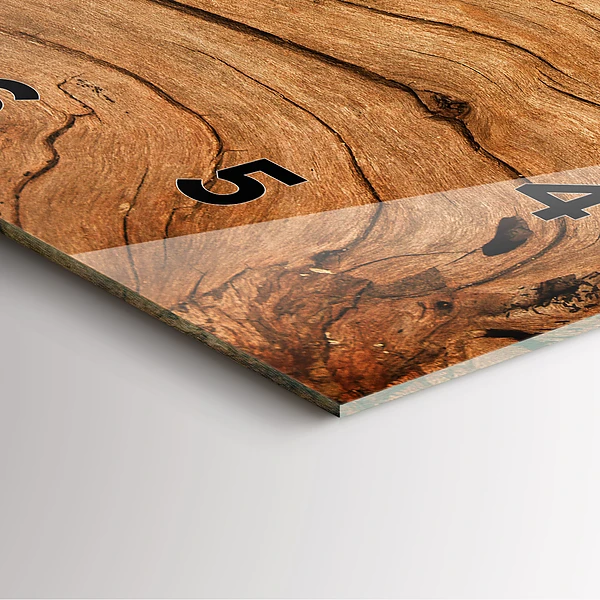 Wanduhr quadratisch mit motiv Altes Holz