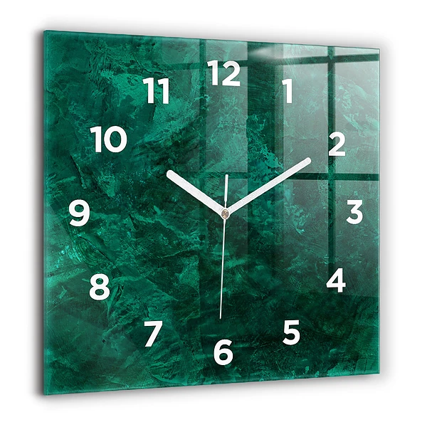 Wanduhr quadratisch Smaragd Wand