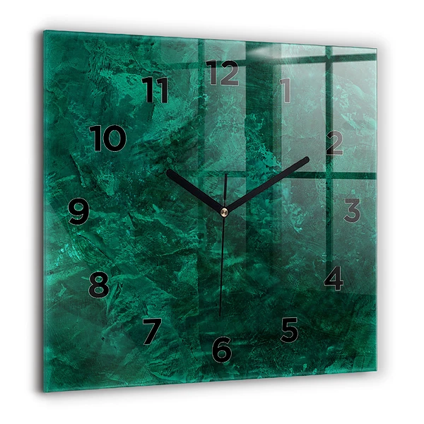 Wanduhr quadratisch Smaragd Wand