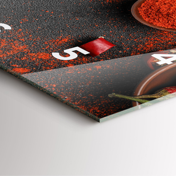 Wanduhr quadratisch Rote Paprika