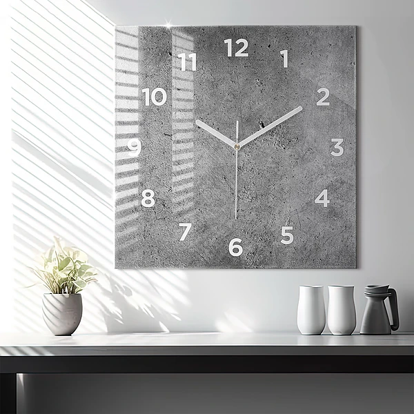 Wanduhr quadratisch mit motiv Industrielle Wand