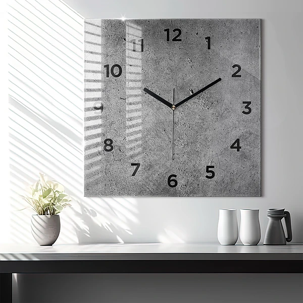 Wanduhr quadratisch mit motiv Industrielle Wand