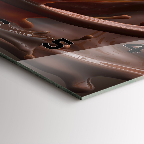 Wanduhr modern quadratisch Kakao