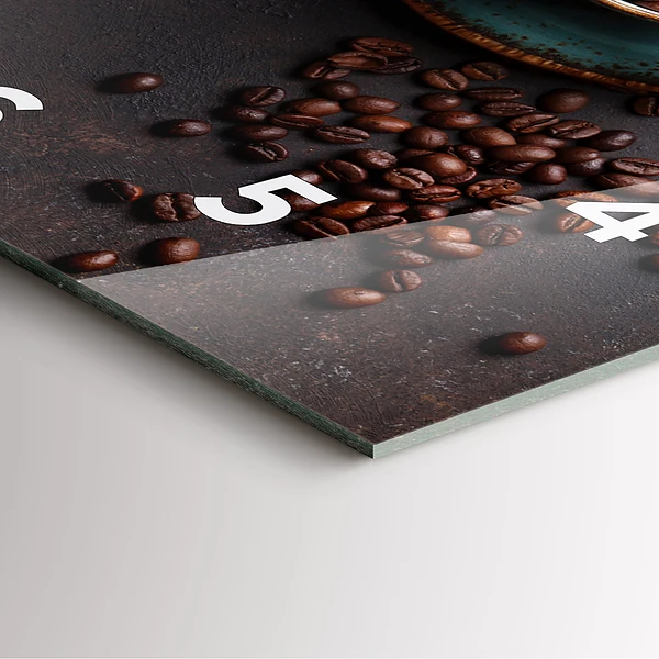 Wanduhr quadratisch mit motiv Tasse Kaffee