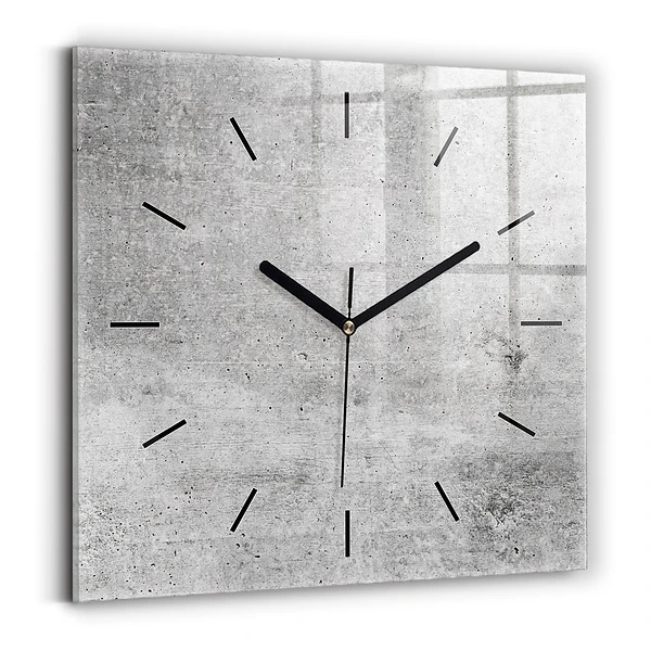 Wanduhr modern quadratisch Rohe Wand
