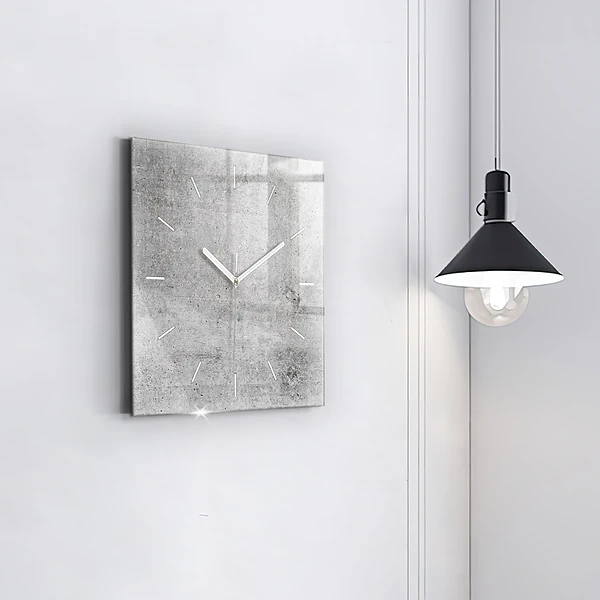 Wanduhr modern quadratisch Rohe Wand