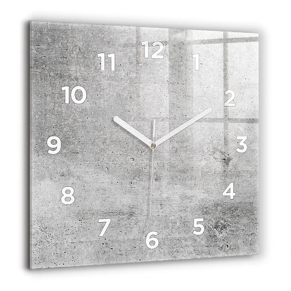 Wanduhr modern quadratisch Rohe Wand