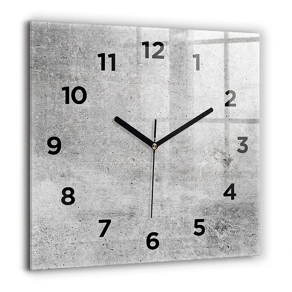 Wanduhr modern quadratisch Rohe Wand
