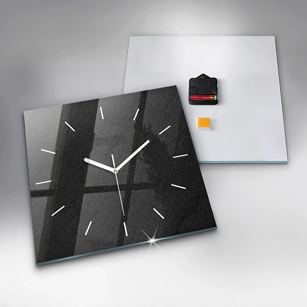 Wanduhr quadratisch Dunkler Felsen
