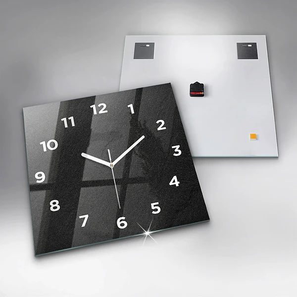 Wanduhr quadratisch Dunkler Felsen