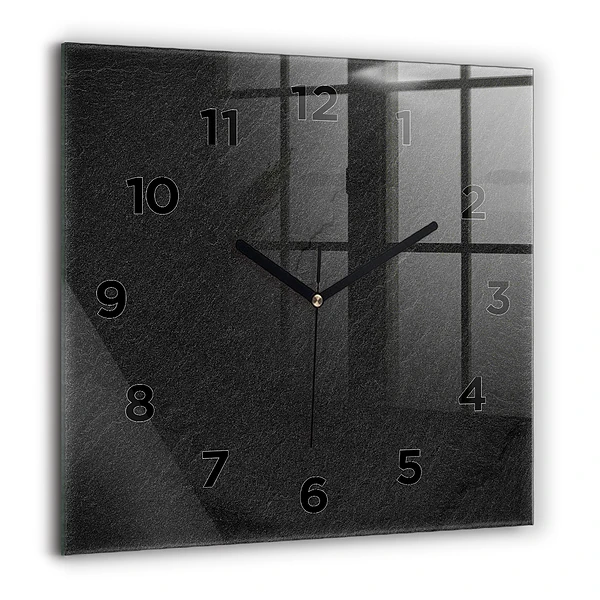 Wanduhr quadratisch Dunkler Felsen