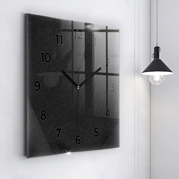 Wanduhr quadratisch Dunkler Felsen