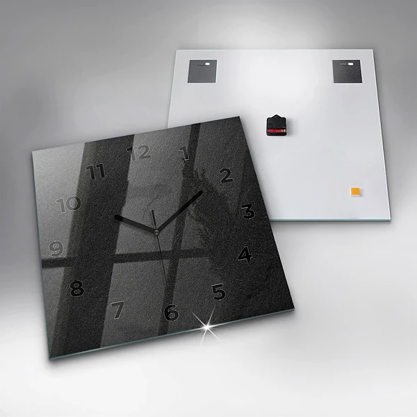 Wanduhr quadratisch Dunkler Felsen