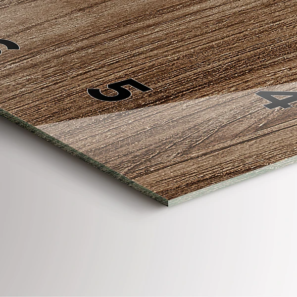 Wanduhr quadratisch mit motiv Dunkles Holz