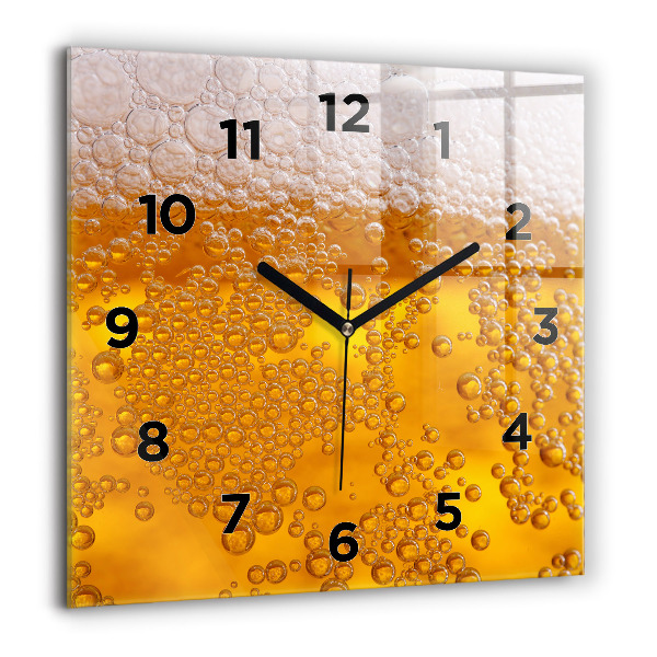 Wanduhr quadratisch Bier