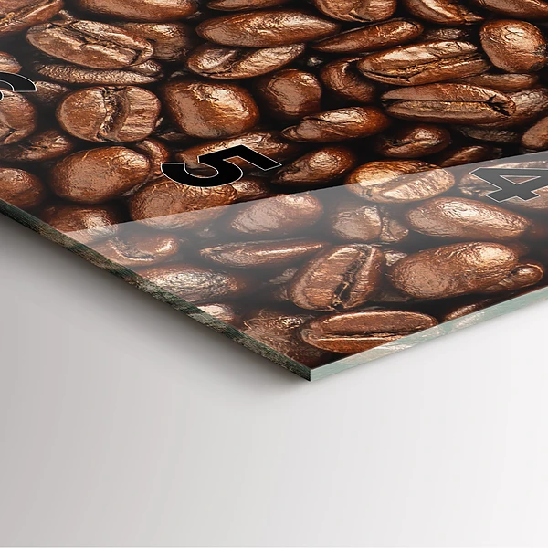 Wanduhr quadratisch Kaffeebohnen