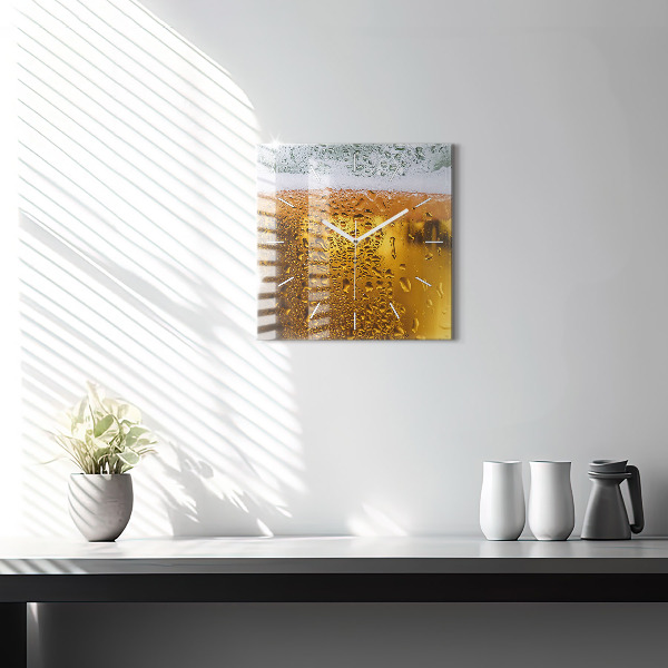 Wanduhr quadratisch Bierkrug