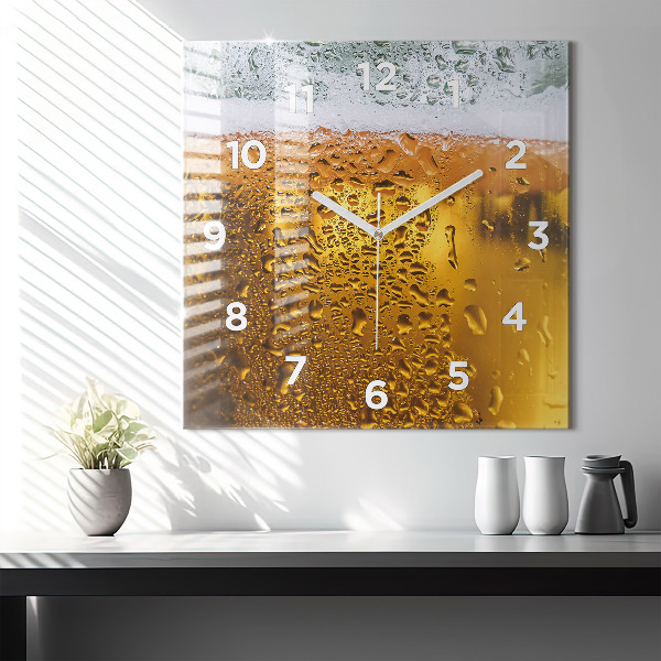 Wanduhr quadratisch Bierkrug