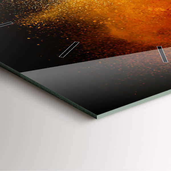 Wanduhr quadratisch mit motiv Verstreute Gewürze