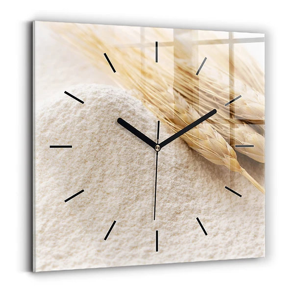 Wanduhr quadratisch Mehl