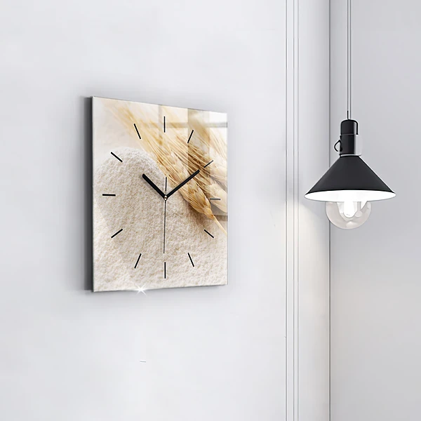 Wanduhr quadratisch Mehl