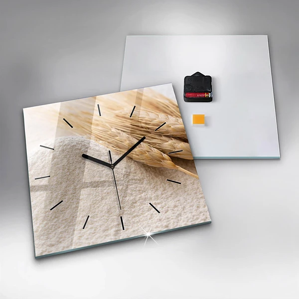 Wanduhr quadratisch Mehl