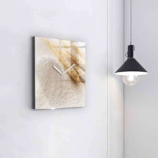 Wanduhr quadratisch Mehl