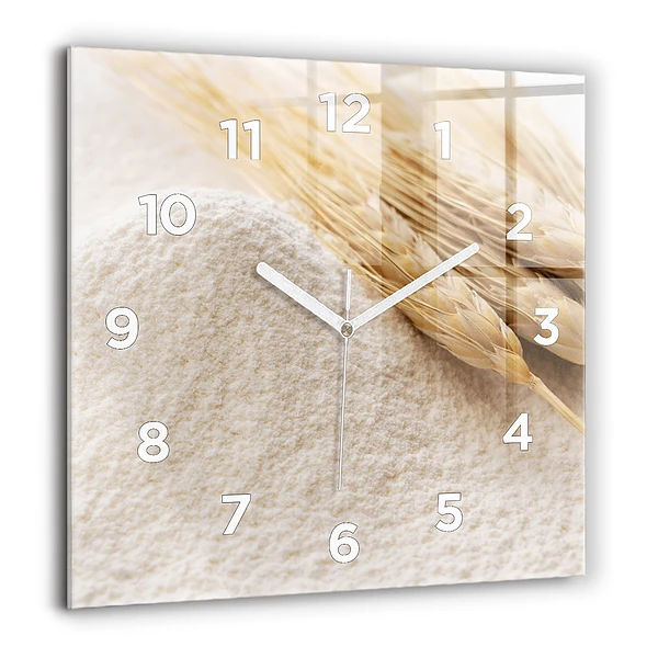 Wanduhr quadratisch Mehl