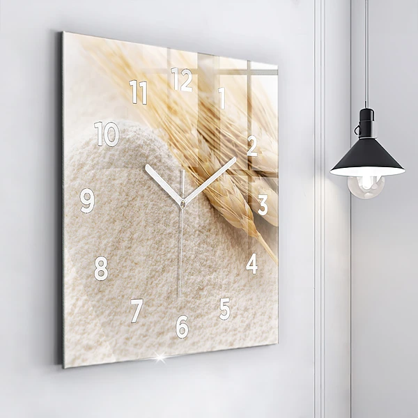 Wanduhr quadratisch Mehl