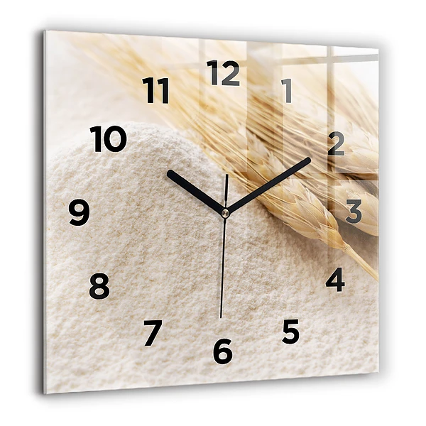 Wanduhr quadratisch Mehl