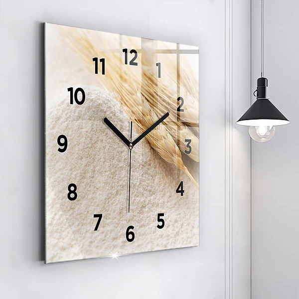 Wanduhr quadratisch Mehl