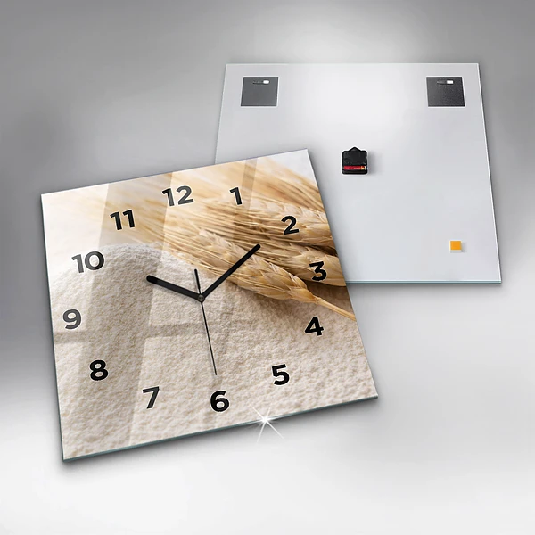 Wanduhr quadratisch Mehl