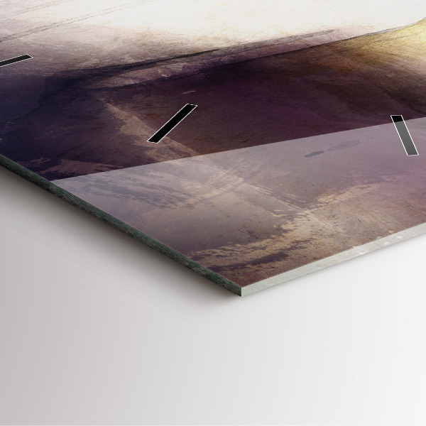 Wanduhr quadratisch Abstraktes Porträt einer Frau