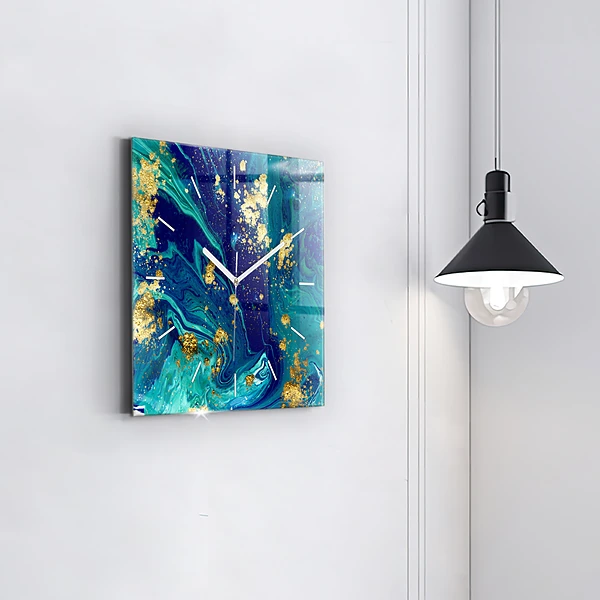 Wanduhr modern quadratisch Moderne Abstraktion