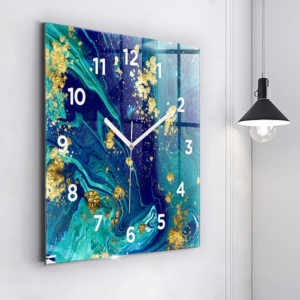 Wanduhr modern quadratisch Moderne Abstraktion
