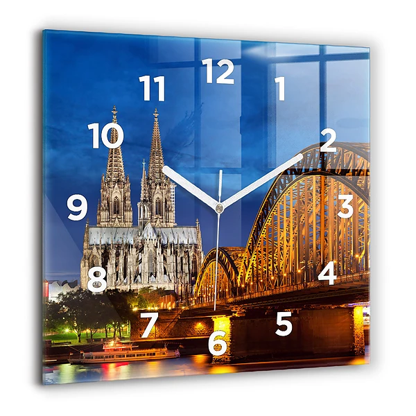 Wanduhr quadratisch mit motiv Brücke in Deutschland