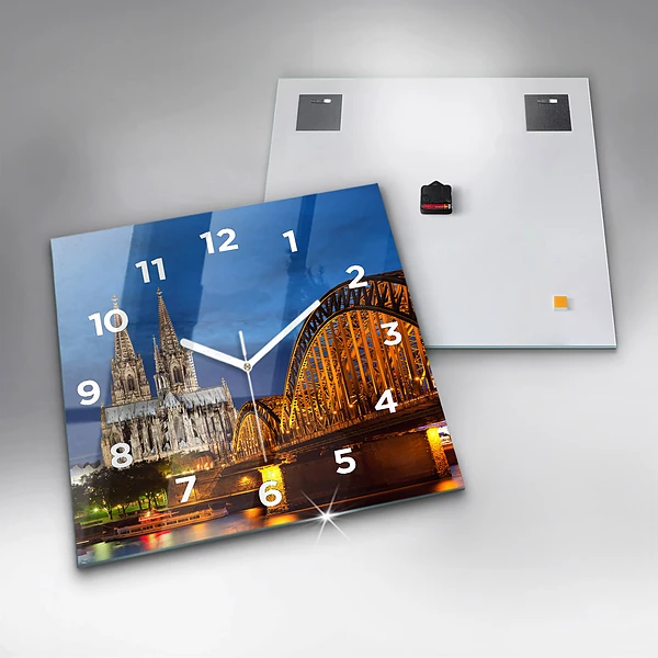 Wanduhr quadratisch mit motiv Brücke in Deutschland