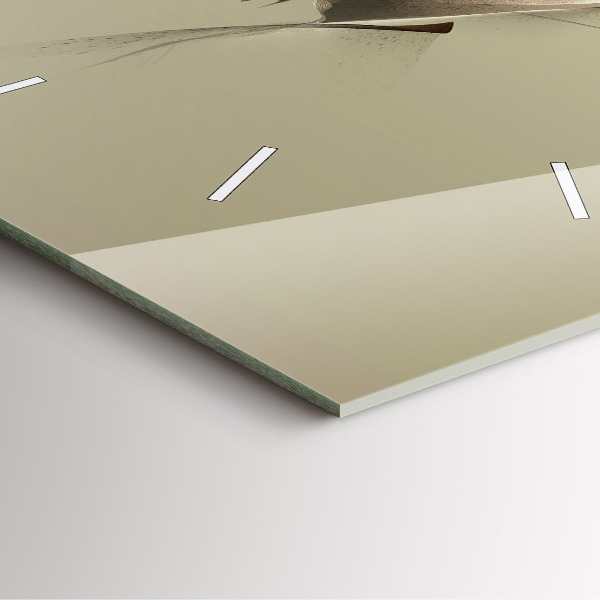 Wanduhr quadratisch mit motiv Grafik Elch