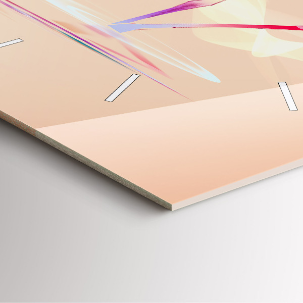 Wanduhr modern quadratisch Illustration eines Flamingos