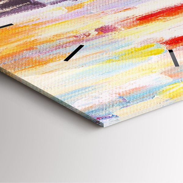 Wanduhr quadratisch mit motiv Pärchen im Regen