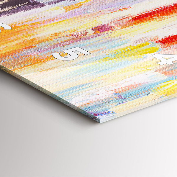 Wanduhr quadratisch mit motiv Pärchen im Regen