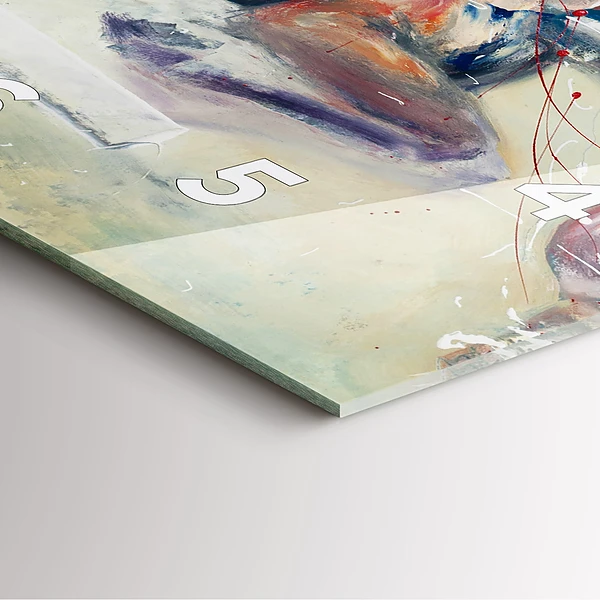 Wanduhr quadratisch mit motiv Illustration Galoppierende Pferde