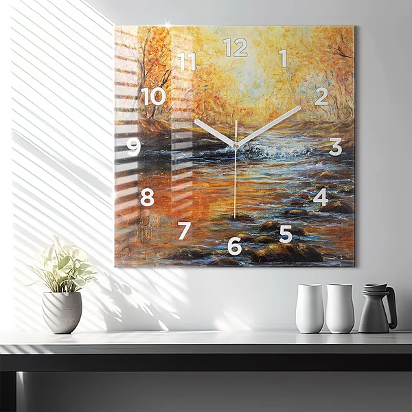 Wanduhr modern quadratisch Schöne Kunst