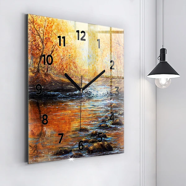 Wanduhr modern quadratisch Schöne Kunst
